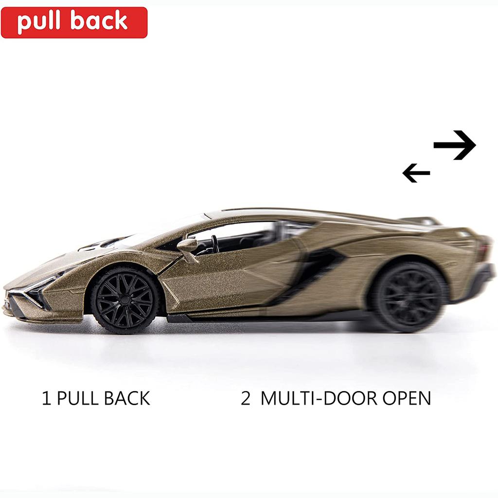 Sián FKP37 Gussautomodell im Maßstab 1:36, Spielzeugauto aus Zinklegierung für Kinder, Spielzeugauto zum Zurückziehen von Fahrzeugen für Kleinkinder, Kinder, Jungen, Mädchen, Geschenk