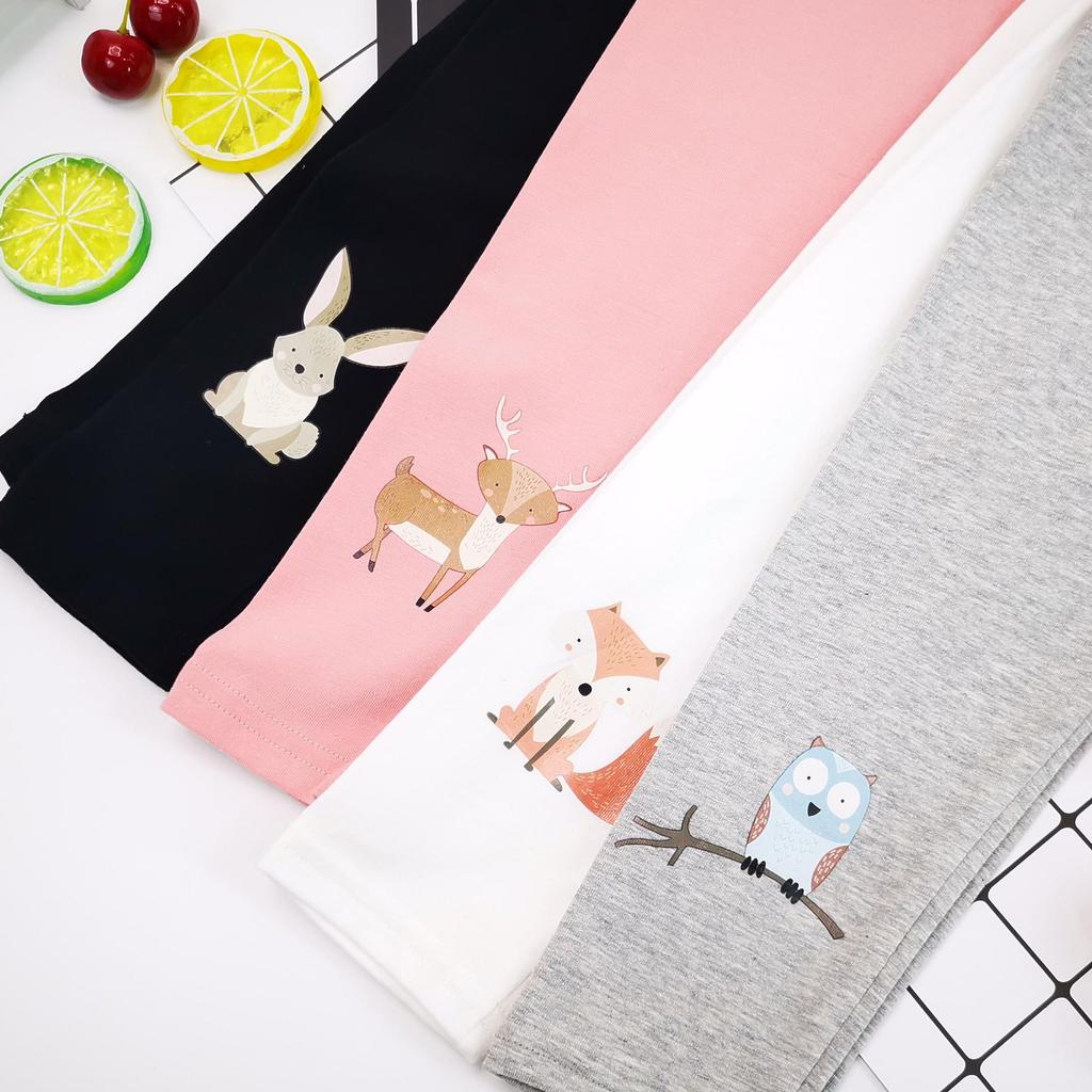 Girls' Slim Fit Cotton Leggings - Spring & Autumn