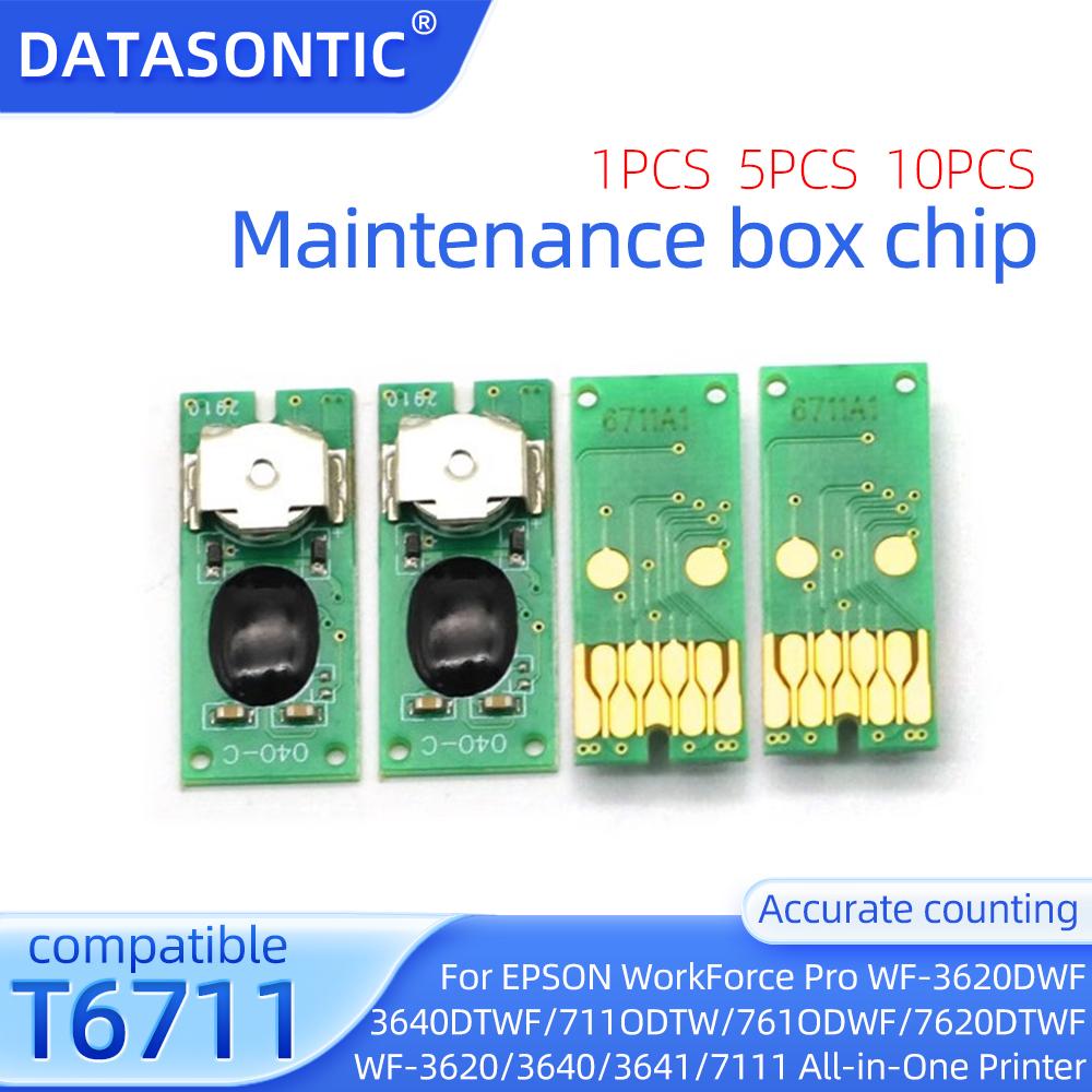 Čip kazety údržby T6711 pro čip Epson Pro WF-3620DWF 3640DTWF 7110DTW 7610DWF 7620DTWF WF-3620 3640 3641 7111 7610 7620 7621