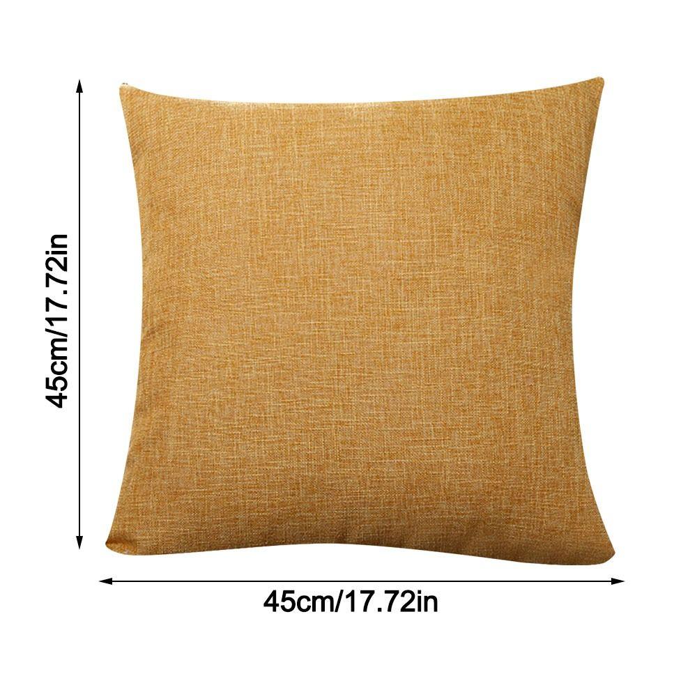 Square Decorative Pillow Case Linen Throw Pillow Covers  for Sofa Bedroom Car Living Room