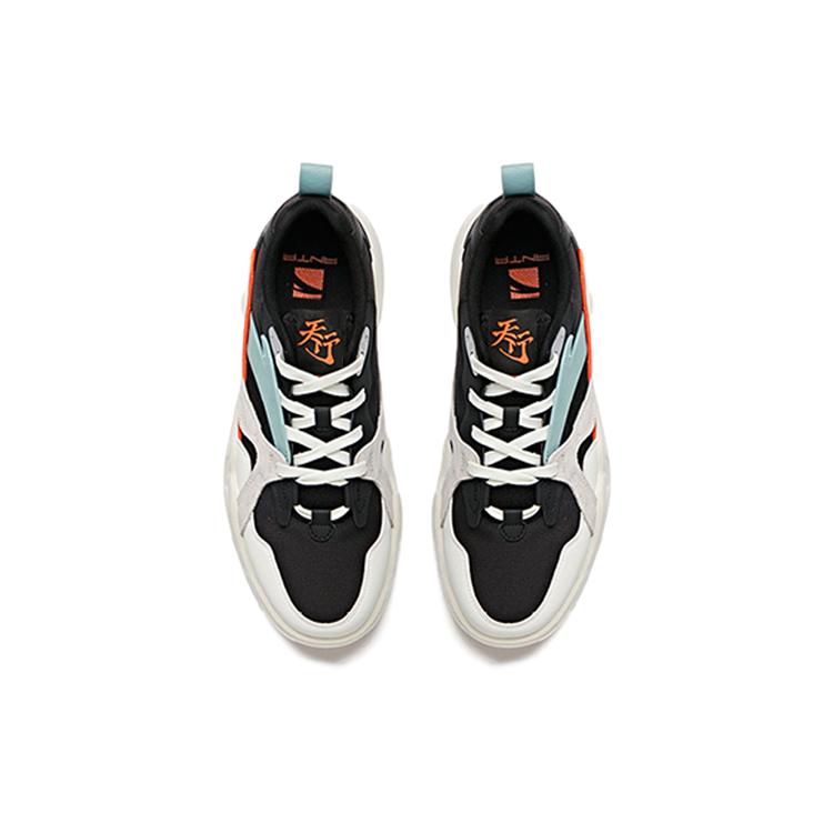 Anta Synthetic Leather Casual Cushioning Slip Resistant Abrasion Resistant Low Top Skateboard Shoes Men's 112038046-2