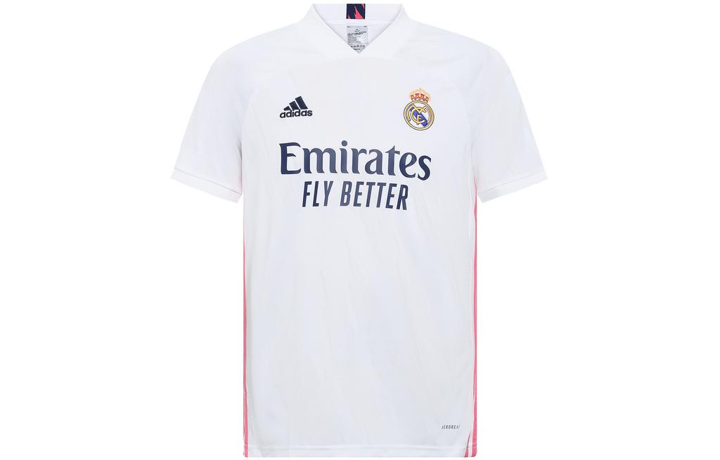 adidas Real Madrid 20-21 Season Home Jersey With Letter Logo Stripes FM4735