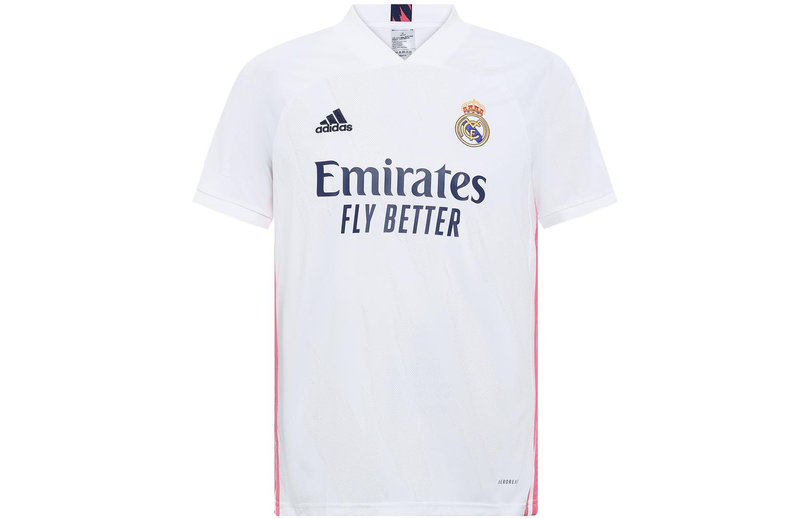 adidas Real Madrid 20-21 Season Home Jersey With Letter Logo Stripes FM4735 XL
