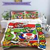 Custom Name Super Mario Characters Print 3Pcs Bedding Set Duvet Cover With 2 Bedro Pillowcase Home Birthday Gift