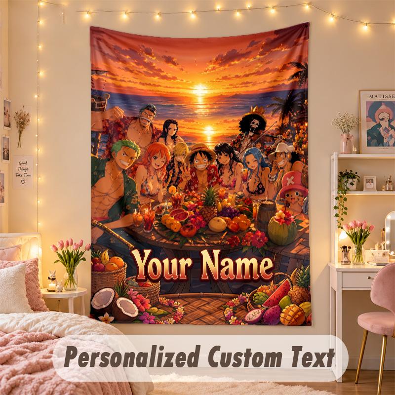 Custom Personalized Tapestry,One Piece Print Custom Name Text Wall Art Hanging for Bedroom