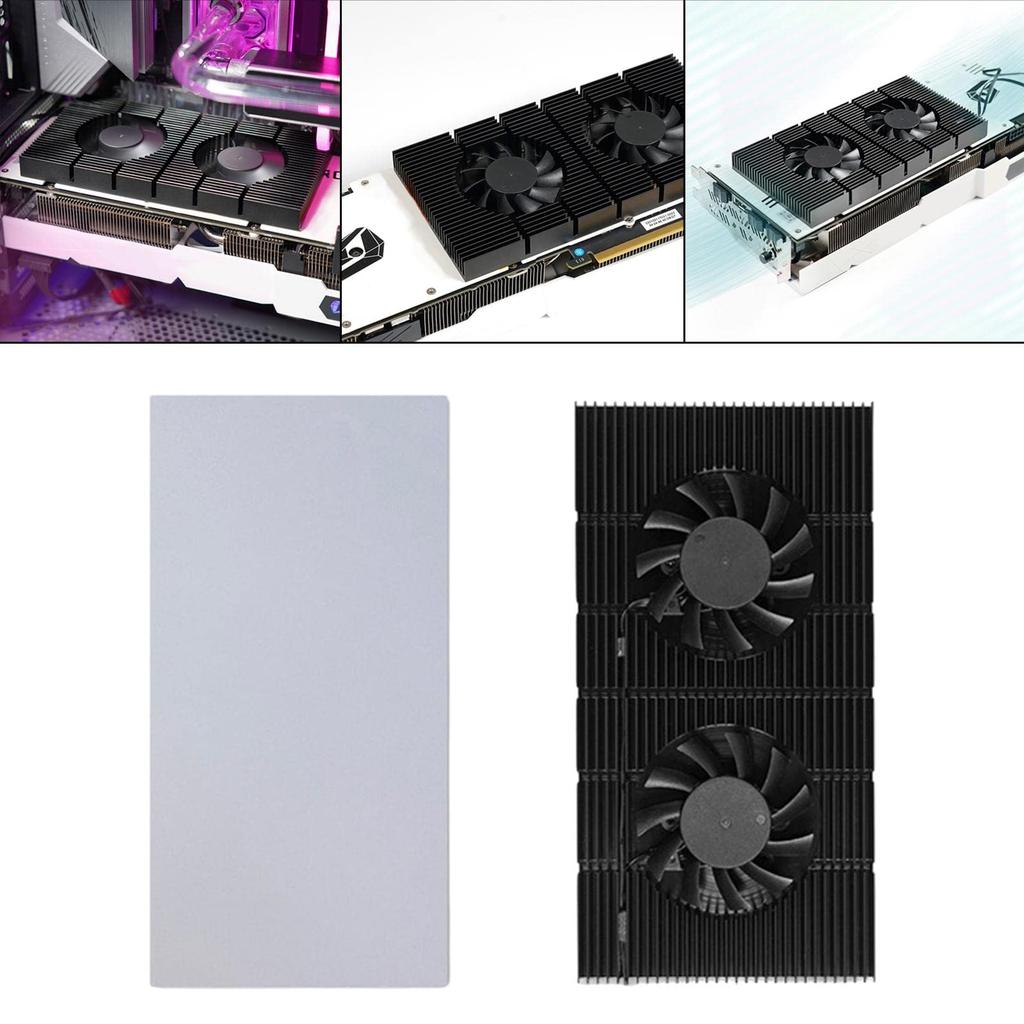 IPOTCH GPU Backplate Radiator Heatsink Memory Cooling Fan Adjustable Speed for RTX 15mm Thick 3090, 3080, 3070,