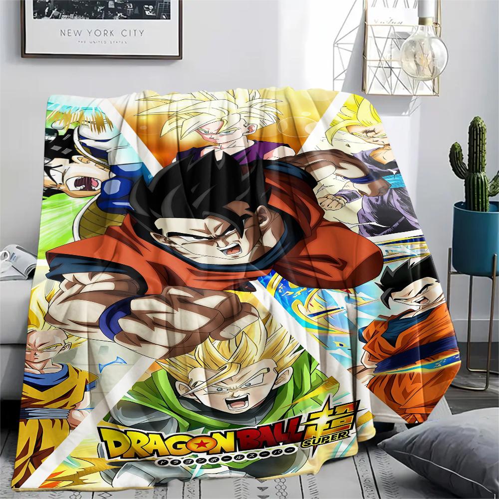 Dragon Ball Character Poster Print Flannel Blanket,High quality Comfortable for All Seasons,Home Decor,Warmth and Comfort,Perfect for Christmas Gifts