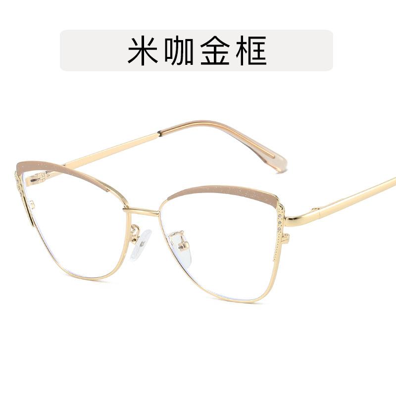 Neue Mode Damenbrille Katzenaugenform Anti Blaulicht Brillengestelle Europäischer Amerikanischer Stil Gestellbrille