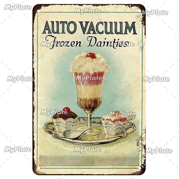 [MyPlate]Ice Coffee Metal Sign Vintage Plaque Tin Sign Kitchen Decor For Bar Sign Club Decoration Man Cave Plate Tea Poster