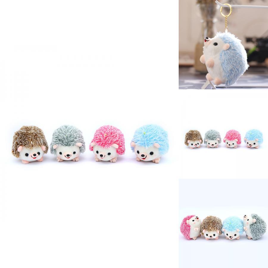 Adorable Hedgehog Plush Toy Soft Stuffed Keychain Doll Cute Small Animal Gift
