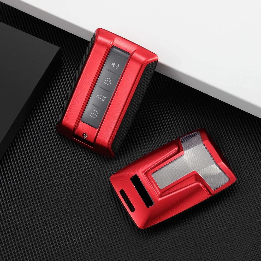 Interior Mouldings Aluminum Alloy TPU Car Key Remote Key FOB Cover Case For Great Wall GWM WEY TANK 300 500 Tank300 Tank500 2021