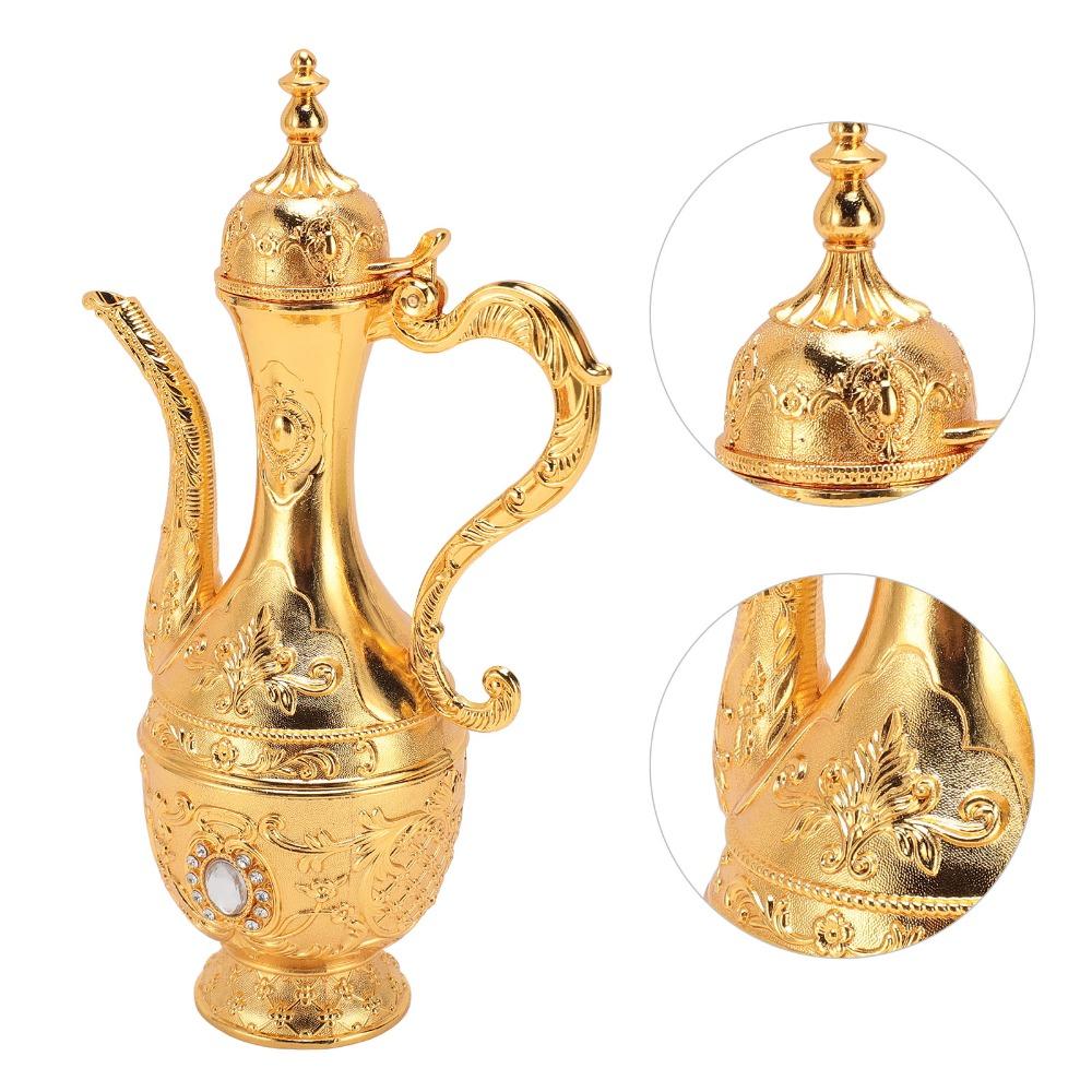 8pcs 6 Cups Included Turkish Tea Set With Tray Wine Glass Pot Set  For Home Party