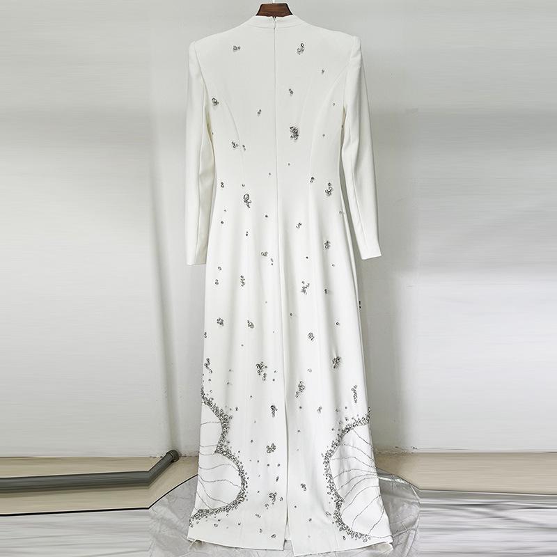 Designer Rhinestone Beaded Evening Gown - In Stock Spring 2025
