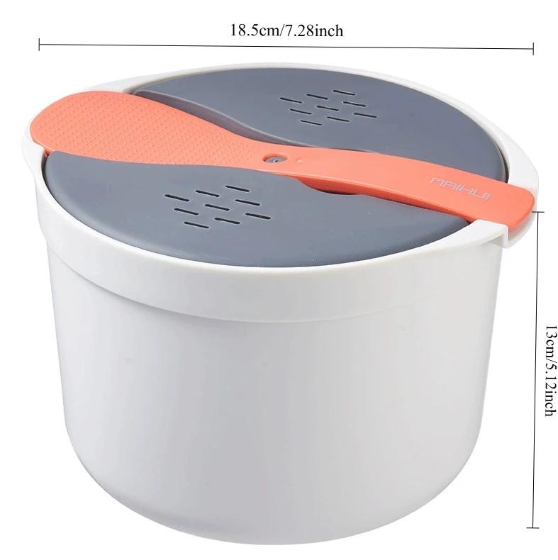 

Microwave Pressure Cooker Rice Cooker Steamer Pasta Cooker with Strainer Dishwasher помаранчевий