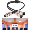 50CM Balanced Microphone Y Cable 3Pin Female to Double 3-Pin Male for Auditory Splitter and Mixers Connections
