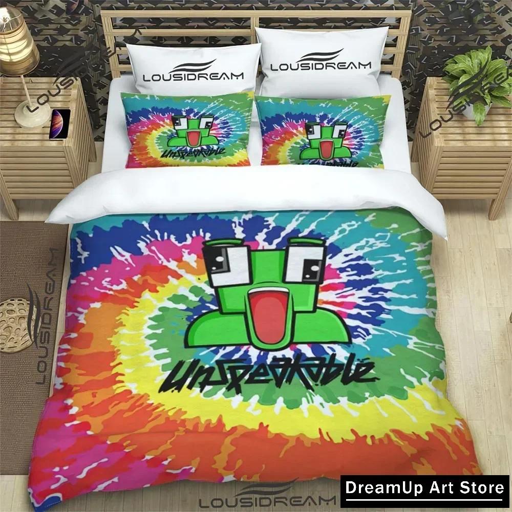Divertido Dibujo Animado Juego U-Innombrable Juego de Ropa de Cama Niños Niñas Individual Matrimonial Matrimonial Funda Nórdica Funda de Almohada Cama Adulto Dormitorio
