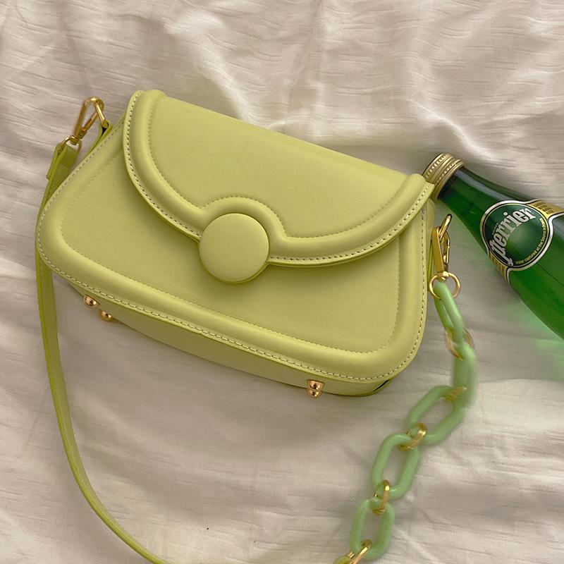 Простая Ретро Сумка Женская Новейшая Универсальная Сумка Под Мышку Высококачественная Текстура Цепочка Сумка-Почтальон Сумка на Плечо
