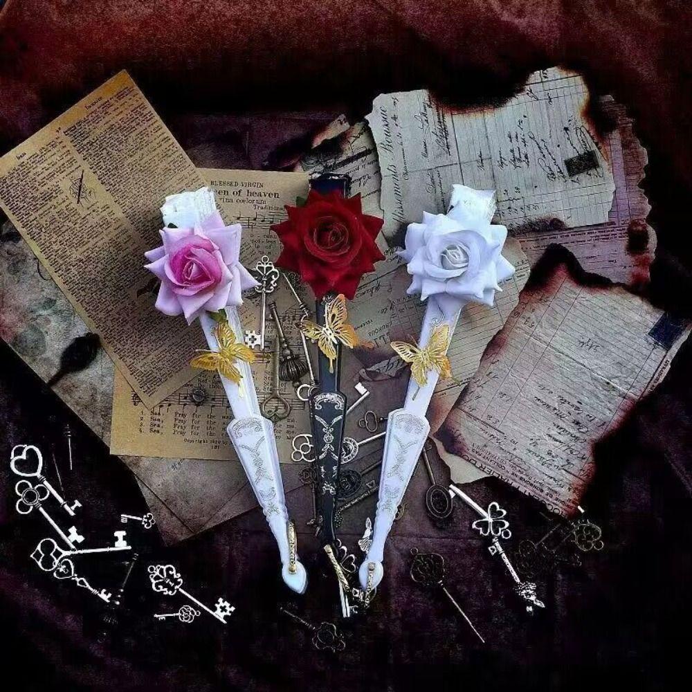 Éventail Pliant Dentelle Rose Européenne Rétro Ventilateurs de Spectacle Portables Ventilateurs à Main Cosplay Décoration de Maison