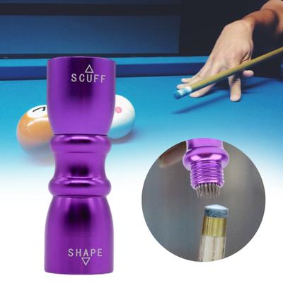 Snooker Pool Cue Tip Tool Aluminum Alloy 3-in-1 Billiard Pool Stick Tip Metal Scuffer Shaper Aerator Repair Tool Pool Cue Accessories