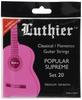 Luthier ClassicalFlamenco Guitar Strings LU-20 Red Set (Medium)