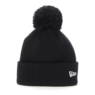 New Era Free Pom Pom Knit Rib Black Knit 223 Cap,
