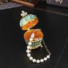 Egg-shaped Jewelry Box Metal Enamel Jewelry Box Dust-proof Household Storage Creative Home Ornament Flip Jewelry Box