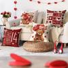 AVOIN Colorlife Valentine's Day Heart Rose Basket Throw Pillow Covers, 18 X 18 Inch Balloon Bear Red Anniversary Wedding Cushion Case Decoration for
