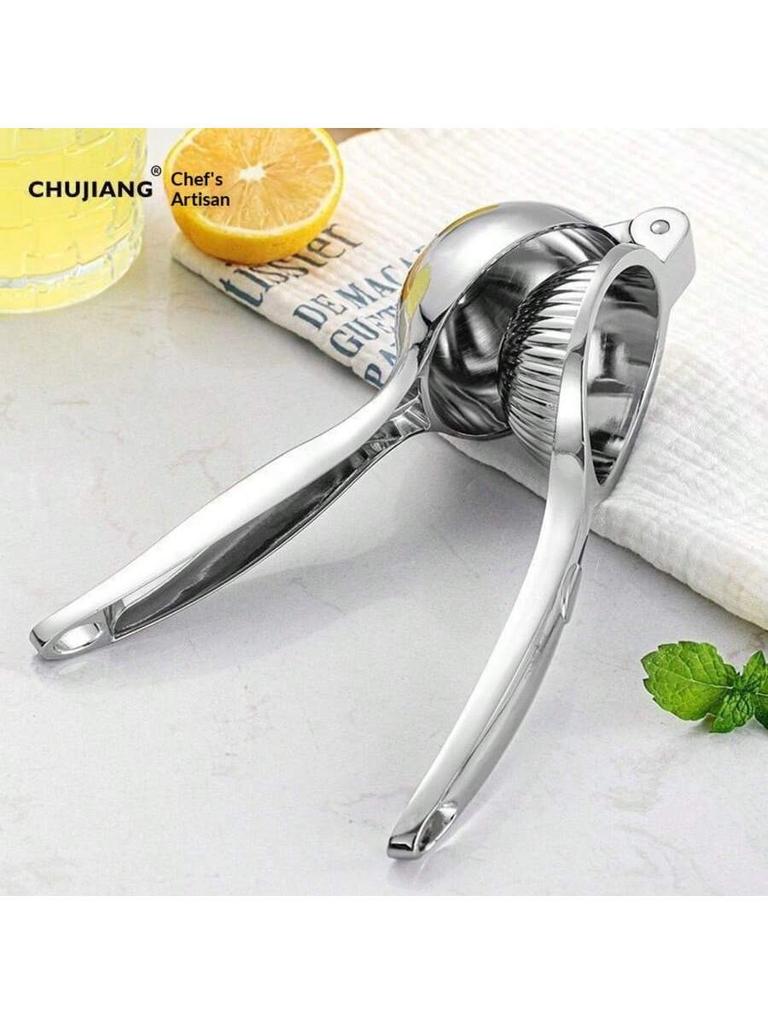 1 Stück Edelstahl Manueller Zitronenentsafter, Tresterabscheider, Haushaltsentsafter, Stromloser Entsafter für Wohnzimmer, Küche