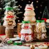1-11PC Christmas Gingerbread Man Candy Jar Sealed Plastic Juice Drink Bottle Xmas Party New Year Gingerbread Man Drink Container