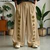 INCERUN Men Casual Loose Elastic Waist Print Long Wide Legs Pants Trousers