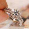 925er Sterlingsilber Ehering für Damen Weißer AAA Zirkonia Damen Jubiläumsgeschenk Schmuck
