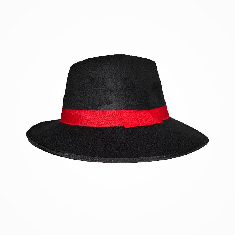 Men's Black Fedora and Robe Set: Long Gown and Magic Prop Hat