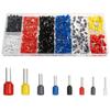 1200PCS Insulated Wire Ferrule Terminals Box Kit, E-Type Cold Crimp Cable End Ferrules Color Coded Wiring Connectors