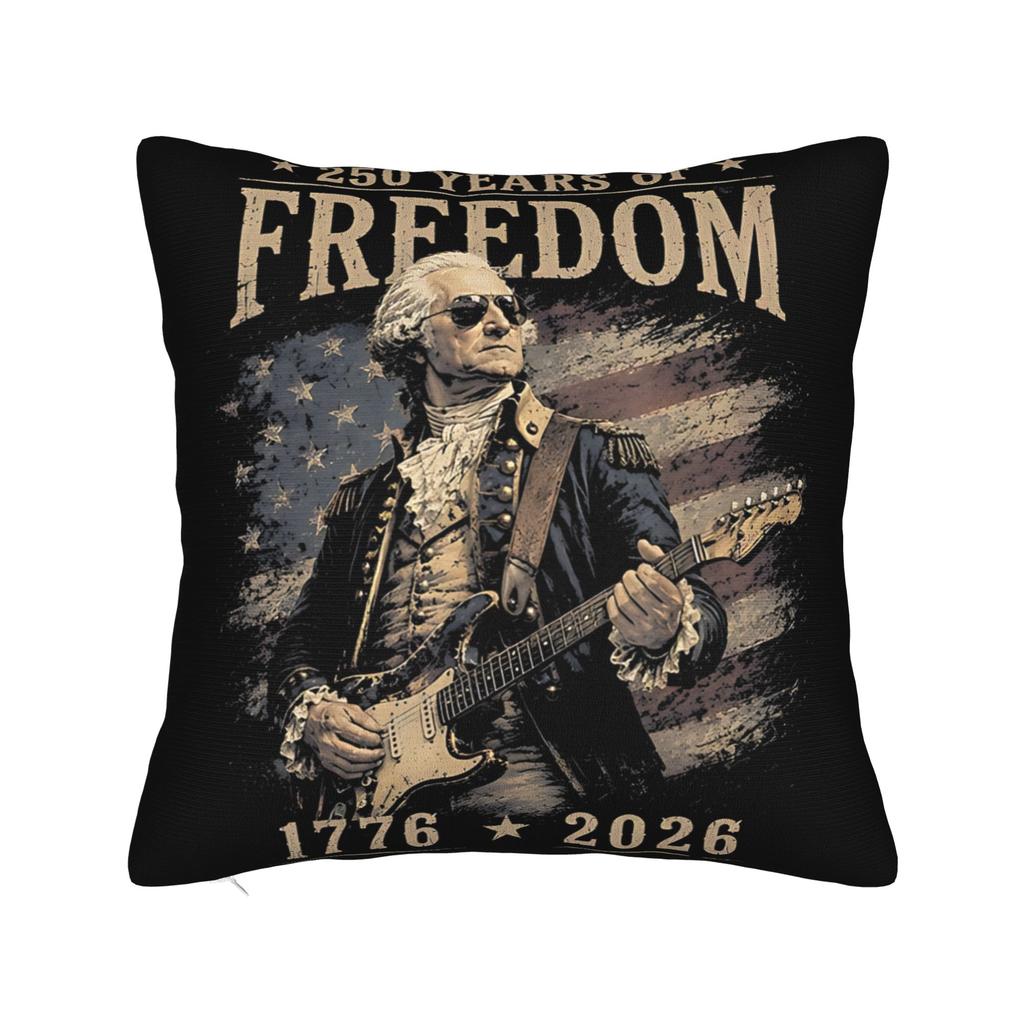 George Washington Playing Guitar Th July Th Anniversary Pillow Cover Cushion Cover Pillow Case For Chair Sofa Home Decor