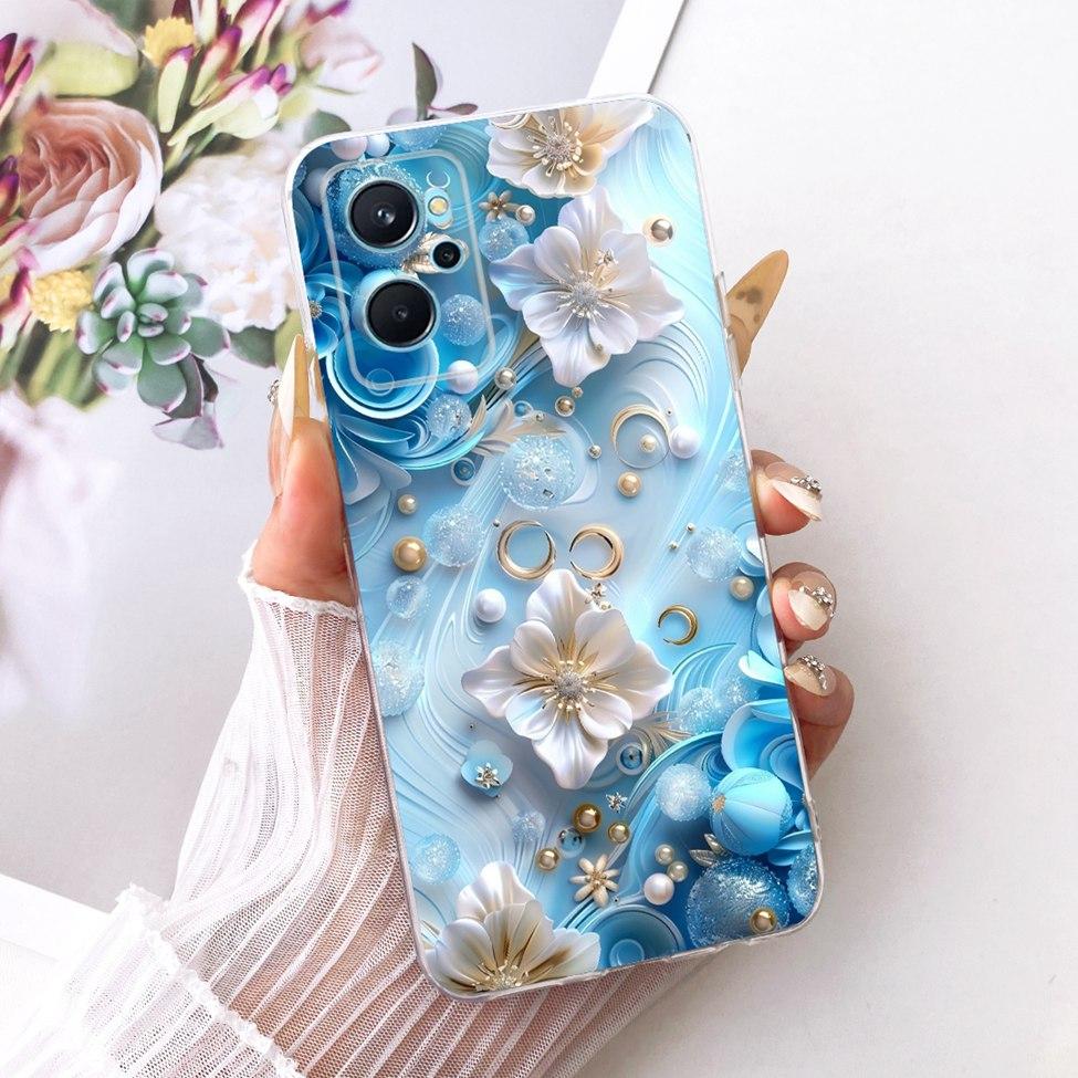 For Realme 9i 4G Case RMX3491 Transparent Cute Cat Fashion Butterfly Funny Painted Casing For Real me 9i 4G Cover