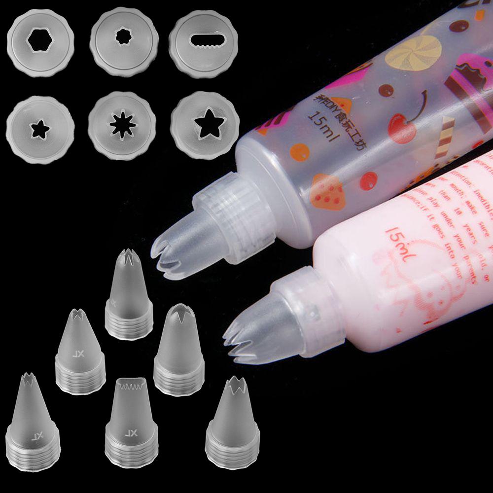 10 Peças Bico de Confeitar de Plástico Para Fazer DIY Acessórios Para Capa de Celular DIY Cola de Chantilly Gel de Chantilly Simulado Ferramentas de Confeitaria
