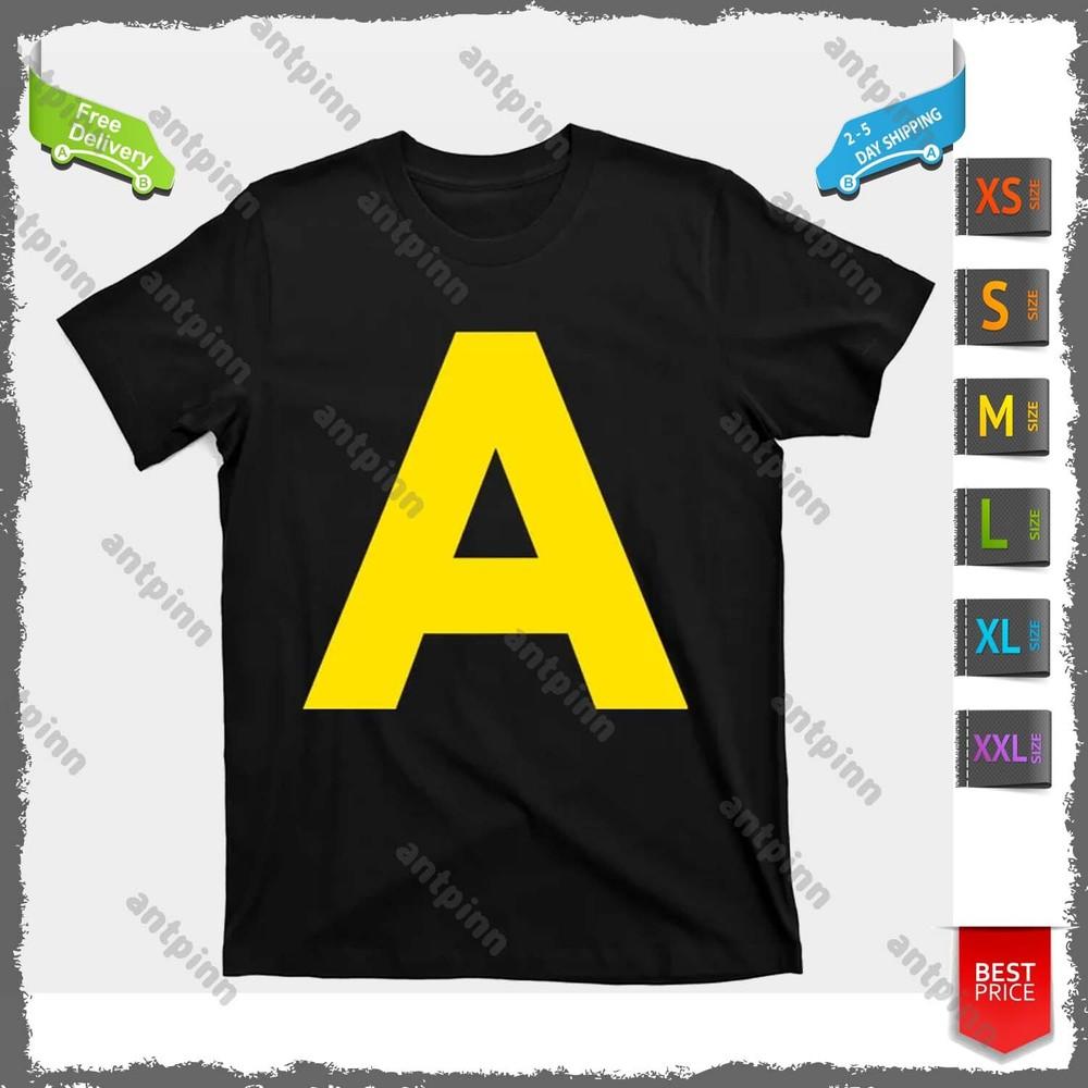 T shirt Yellow A On Red For Alvin Costume Halloween Fancy Dress T-Shirt For Men Unisex T-Shirt XXXL