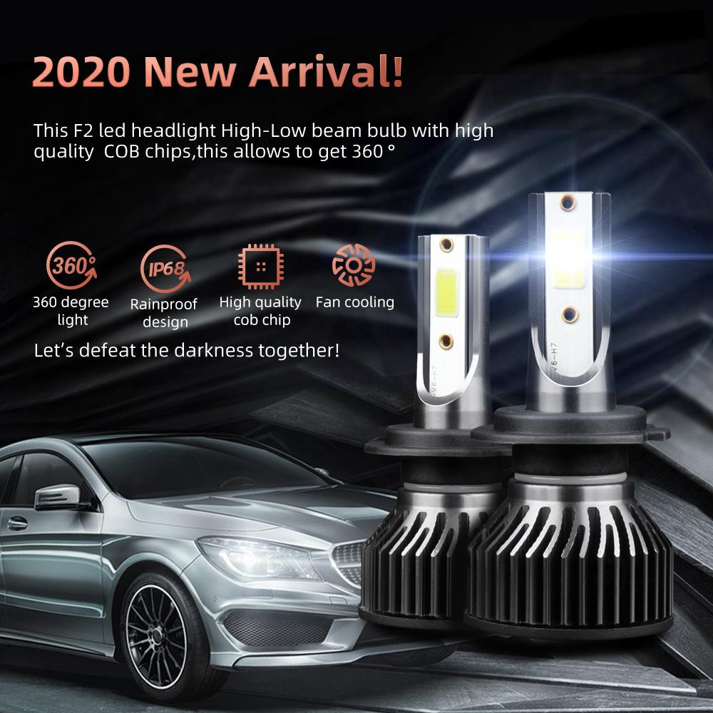 H7 9005/HB3 9006/HB4 H1 H4 H11 H13 9004 9007 High Low Beam Lamps More Than 40000LM +600% Brightness Double Side COB Chips