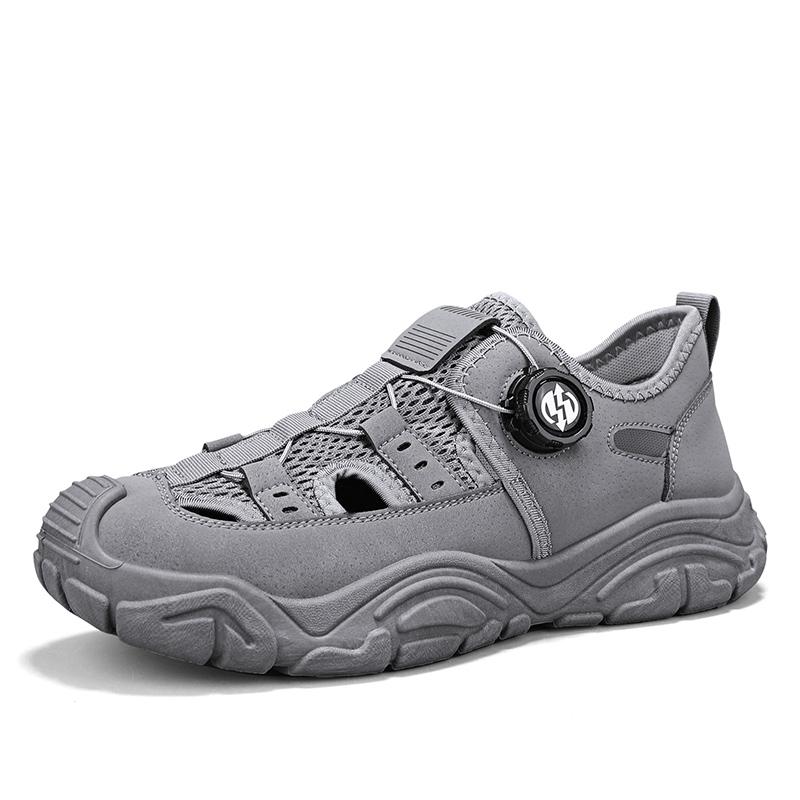 Outdoor Sports Sandals Men Rotary Buckle Hiking Sandals Summer Hollow Out Beach Shoes Breathable Men's Sandals  Sandalias Hombre