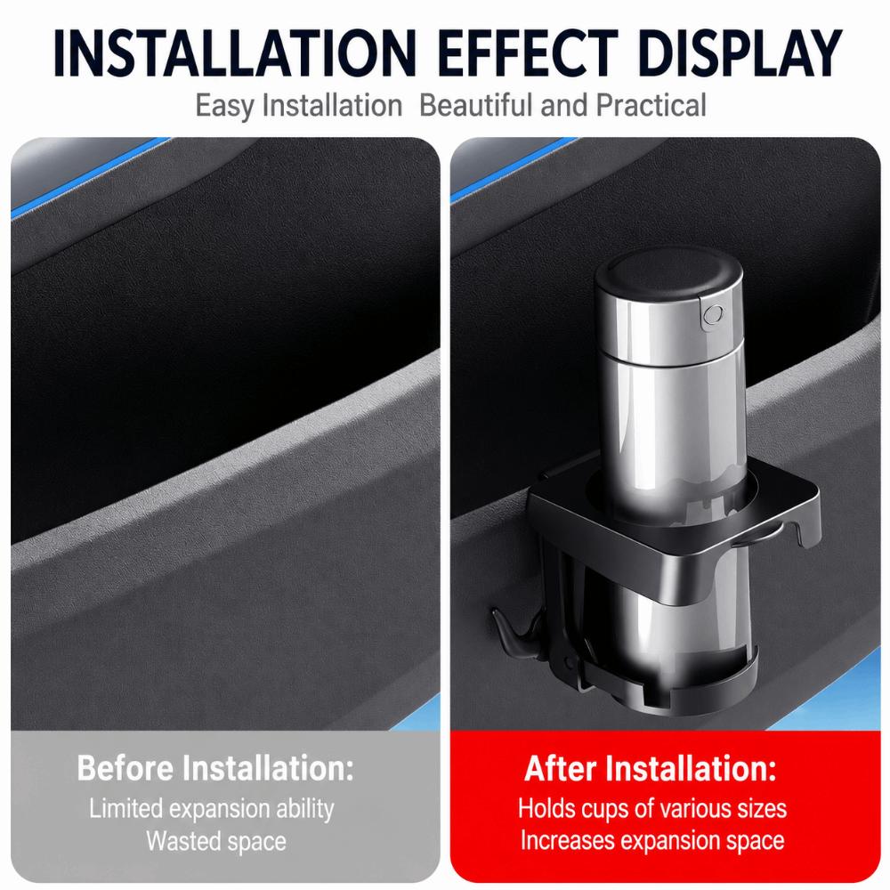 Foldable Foldable Cup Holder Anti Vibration Car Drink Holder Durable Car Storage Hook  Road Trips