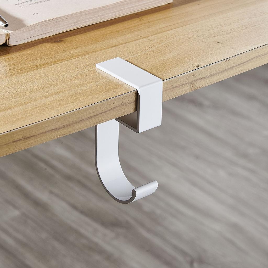 1pc 5-Shaped Aluminum Alloy Wall Hooks Bag Holder For Table Side Hanger Bag Hook Non-Sticky Removable Hook Detachable Hook