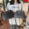 Pu Leather Bat Crossbody Bag for Women Funny Animal Pattern Shoulder Bag Gothic Animal Satchel Messenger Bags