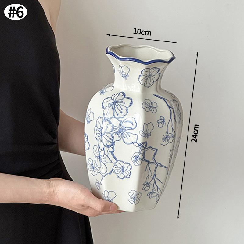 Ceramics Flower Vase Decorative Vase Desktop Ornament Table Decoration Flower Arrangement Holder Ceramic Vase Flower Pot