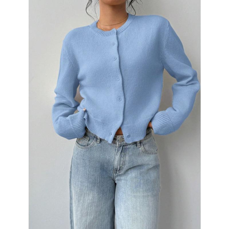 Women S Short Loose Solid Knit Cardigan Casual Sweater Coat
