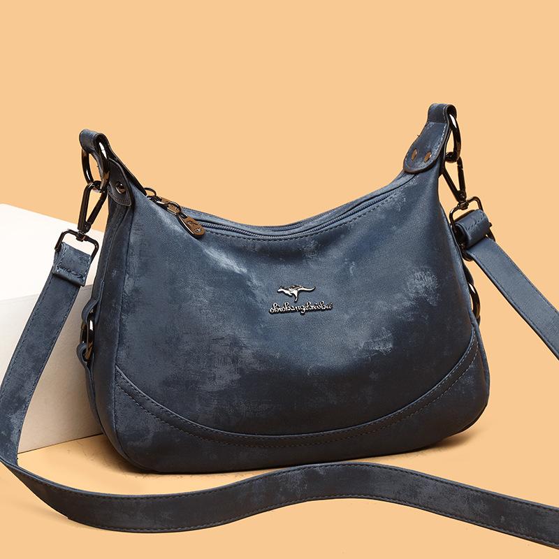 

Сумка через плечо Женская Новый стиль Модная женская сумка Для женщин среднего возраста Легкая наплечная сумка синий