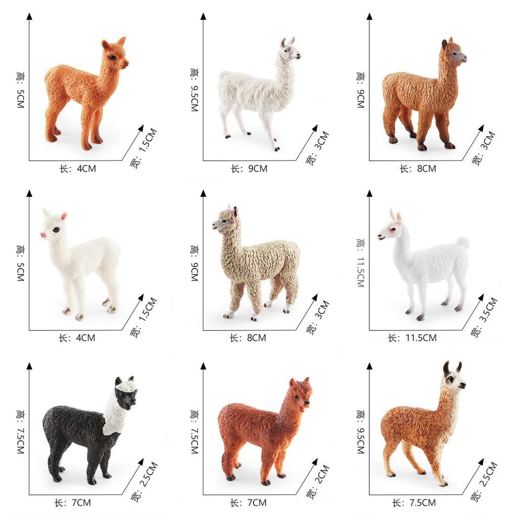 Realistic Miniature Alpaca Model Figurine Desktop Decor Perfect For Animal Lovers