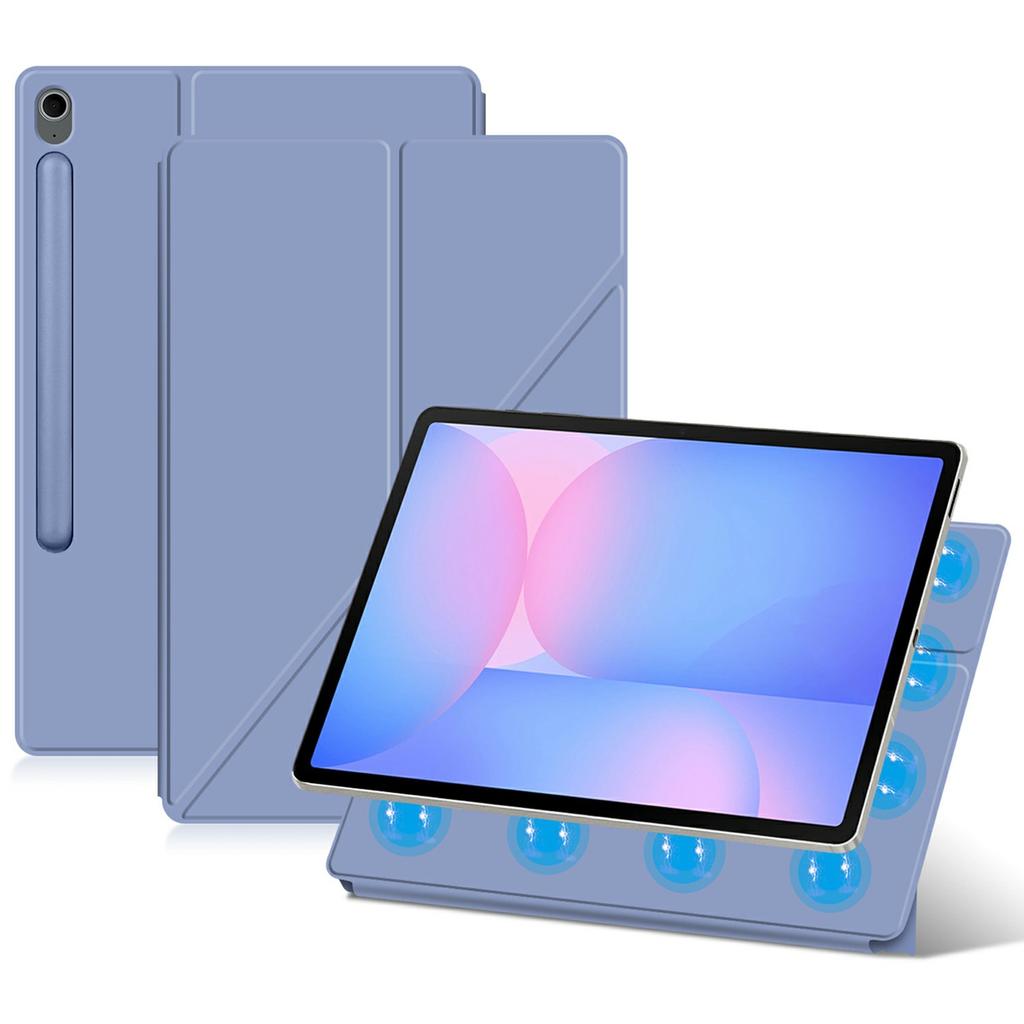 For Samsung Galaxy Tab S10 FE+ Case Origami Stand PU Leather Magnetic Tablet Cover