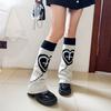 Gothic Cross Leg Warmers Punk Style Leg Cover Socks Japanese Style Knitted Socks JK Fashion