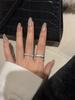 French Light Luxury Retro Ring Wire Drawing Process Italian Medium And Ancient Style Wide And Narrow Version Couple Ring Opening Adjustable
