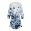 Women's Fashion Casual Print Round Neck Three-quarter Sleeve Short Dress